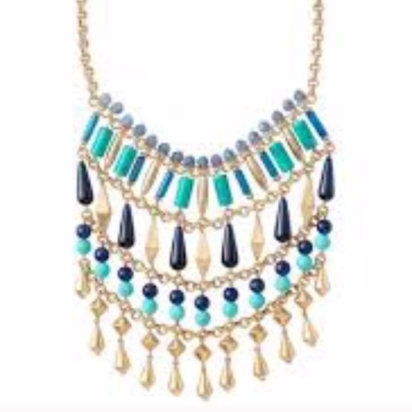 ::⚜️🦚Exotically Fantabulous Malta Bib Necklace - Picture 9 of 11